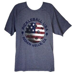 SDI Pickleball USA Indian Wells, CA Tee T Shirt Grey Gray Men's Size S Preowned